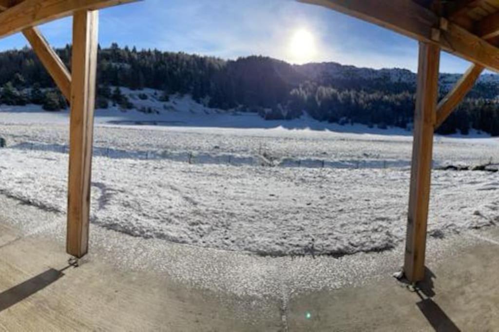 Appartement Lumineux Neuf Dans Bas De Chalet Le Douglas Ла Жу дю Луп Екстериор снимка